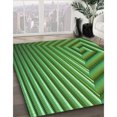 thumbnail image 3 of Ahgly Company Tapis Rectangulaire Lavable en Machine Intérieur Transitionnel Vert Lime, 2 Pieds x 3 Pieds, 3 of 7