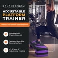 thumbnail image 2 of BalanceFrom Aerobic Step Platform Trainer with Adjustable 3-Level Risers, Black & Purple, 2 of 5