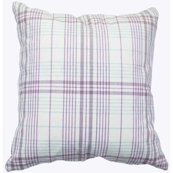 Homeport Textiles Pink Check Decorative Throw Pillow