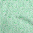 thumbnail image 1 of oneOone Rayon Green Fabric Floral Sewing Craft Projects Fabric Prints By Yard 56 Inch Wide, 1 of 4