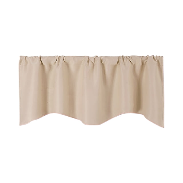WIFKLSIIPG Door Curtain Kitchen Shading Window Curtain Solid Color Pocket Fan Shaped Curtain Short Curtain 52 X 18 Inches