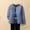 Blue, variant on LOVZFMLL Jackets for Women's Puffer Jacket Long Sleeve Buttons Quilted Down Coat Winter With Pockets