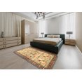 thumbnail image 4 of Ahgly Company Indoor Rectangle Traditional Chrome Gold Yellow Persian Area Rugs, 8' x 10', 4 of 6
