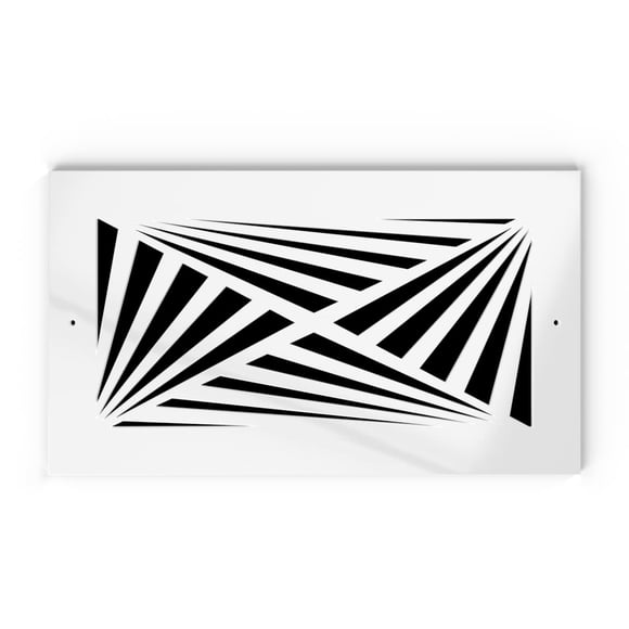 SABA Home Decor White Air Vent Cover - Acrylic Plexiglass 8" x 10" Duct Opening (10" x 12" Overall) Return Grille Decorative Covers for Walls & Ceilings NOT for Floor USE, Aria