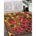 thumbnail image 3 of Ahgly Company Tapis Rectangulaire Lavable en Machine Intérieur Transitionnel Rouge Safran, 7 Pieds x 10 Pieds, 3 of 7