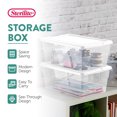 thumbnail image 2 of Sterilite 16 Qt Plastic Stacking Storage Container Box with Lid, 48 Pack, 2 of 12