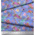 thumbnail image 2 of Soimoi Polyester Crepe Fabric Leaves, & Rose Floral Decor Fabric Printed Yard 52 Inch Wide, 2 of 3