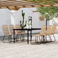 thumbnail image 1 of vidaXL 7 Piece Garden Dining Set Oak, 1 of 4