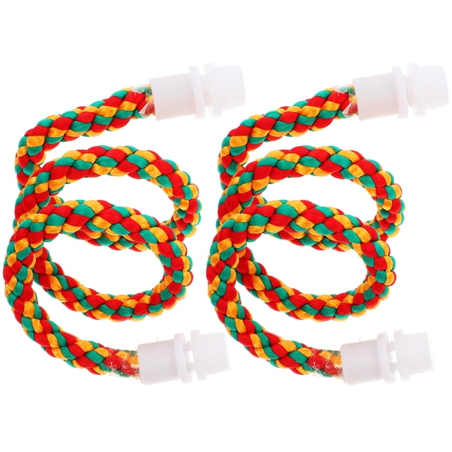 Miangastore 2 PCS Bird Rope Perch Parrot Cage Toy for Parakeet Cockatoo Macaw