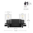 thumbnail image 2 of 3-Piece Matte Black Powder Room Set with 13" 2-Light Vanity Fixture, 91007982, 2 of 9