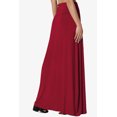 thumbnail image 4 of TheMogan Jupe Longue Maxi Décontractée en Jersey Drapé Taille Pliable pour Femmes, P-3X, 4 of 7