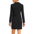 thumbnail image 3 of INSPIRE CHIC Robe Blazer pour Femme Élégante à Manches Longues Robe de Bureau avec Poches Noir TG, 3 of 6
