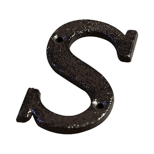 Retro Style Groceries Cast Iron Metal Creative DIY House Doorplate Letter Symbol