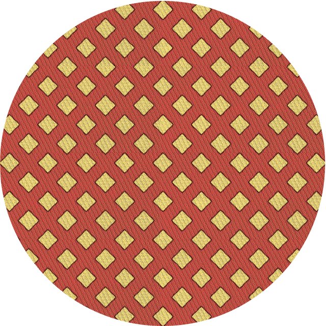 Ahgly Company Tapis d'Intérieur Ronds Transitionnels Orange Lavables à la Machine, 3 Pieds Rond