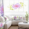 thumbnail image 1 of Purple Green Glowing Fractal Flower - Floral Canvas Art Print, 1 of 1