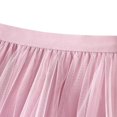 thumbnail image 3 of Women Layered Tulle Long Skirt High Waist Solid Color Frill Trim Ruffle Midi Skirt, 3 of 6