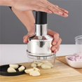 thumbnail image 3 of MesaSe Manual Garlic Crusher and Food Chopper  Portable  Mini  Non-Electric  Stainless Steel  Handheld  Vegetable and Onion Chopper  Garlic Grinder  Garlic Masher  for RV Kitchen  Camping, 3 of 6