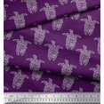 thumbnail image 3 of Soimoi Velvet Fabric Turtle Block Print Fabric by The Yard 58 Inch Wide, 3 of 3