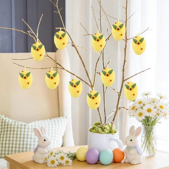 Tdxkok Ornements d'Oeufs de Pâques Accessoires d'Oeufs de Pâques Décorations d'Oeufs Réalistes Convenant aux Décorations de Pâques Ornements de Pâques