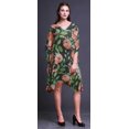 thumbnail image 3 of Bimba Aquarelle Femme Courte Plage Kaftan Tenue de Plage Paréo de Bikini Robe Midi-P-L, 3 of 5