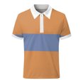 thumbnail image 2 of BOBOGOJP Polo Homme Ajusté T-Shirts Polo de Golf Mode Imprimé (Orange,TTG), 2 of 5