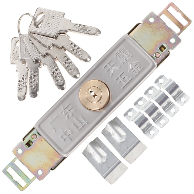 Serrure de Porte de Garage avec Clés, Serrure de Porte à Persiennes Roulantes pour Garage d'Entrepôt. la Serrure Est Fabriquée en Métal durable avec un Cylindre de Serrure en Cuivre pour une Sécurité Accrue contre le Vol, contre les Déchirures et contre les Chocs. Elle Présente un Traitement Poli à Froid pour la Résistance à la Rouille et la Longévité. l'Ensemble Comprend une Serrure, Plusieurs Clés et la Quincaillerie de Montage, Conçu pour les Portes à Persiennes Roulantes dans les garages Ou les Entrepôts. Dimensions : 20.00x3.50x1.50cm