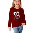 thumbnail image 2 of RXIRUCGD Chemises à Manches Longues pour Filles, Col Rond Mignon, Blouses Décontractées Élégantes (Vin, Taille : 9 Ans), 2 of 5