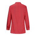 thumbnail image 4 of CEHVOM Chandail Blouse à Manches Longues à Col en V pour Femmes, Décontracté et Confortable, à Pois Imprimés, Liquidation, 4 of 8