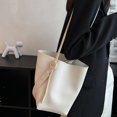 thumbnail image 3 of LinYooLi Female Large Capacity Tote Bag Soft Leather Shopping Bag Luxury Classic Design Handbags Ladys Simple Trendy Shoulder Bag, 3 of 6