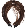 thumbnail image 1 of Bandeau Perruques Synthétiques Mode Frange Extensions de Cheveux pour Femmes Filles (Marron Clair), 1 of 9