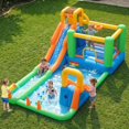 thumbnail image 2 of Costway 11-in-1 Inflatable Bounce House with Water Slides Splash Pool for Kids without Blower, 2 of 10