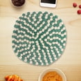 thumbnail image 2 of Dessous De Plat Rond En Feutre (Vert Et Beige), 2 of 3