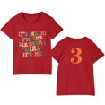 thumbnail image 1 of T-Shirt Confortable à Manches Courtes Décontracté pour Tout-Petit HVOBBTY, T-Shirt Imprimé d'Anniversaire pour Garçons et Filles Tout-Petits, Mode Col Rond, Haut à Manches Courtes Imprimé Rouge, 3 Ans, 1 of 5