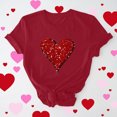 thumbnail image 1 of Cadeau de la Saint-Valentin pour Femmes T-shirt Décontracté à Col Rond à Manches Courtes Imprimé Arbre de Noël, 1 of 6