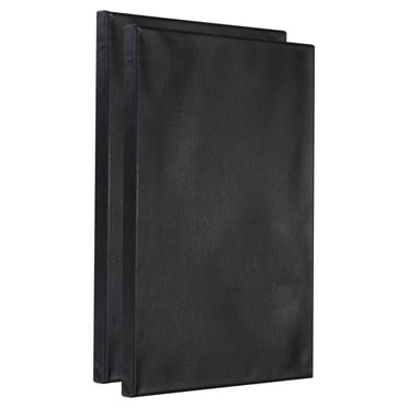 Unique Bargains Panneaux de Toile de Peinture, Lot de 2 Panneaux Rectangulaires 8x12 Pouces à Cadre en Bois, Vierges, Noir