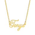 thumbnail image 1 of KISPER 18K Gold Plated Stainless Steel Personalized Name Pendant Necklace, Tonya, 1 of 6