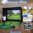 thumbnail image 3 of RXFSP Enceinte de Simulateur de Golf avec Écran d'Impact HD - Écran de Projection 4:3, Filets à Tige pour Entraînement de Golf Intérieur avec Vraies Balles, 3 of 9