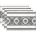 thumbnail image 1 of Placemats Black White Stripe Placemats Set of 4 Simple Geometric Place Mats Boho Farmhouse Linen Table Mat for Kitchen Dining Party Table Home Decoration Size 12x18 Inches, 1 of 6