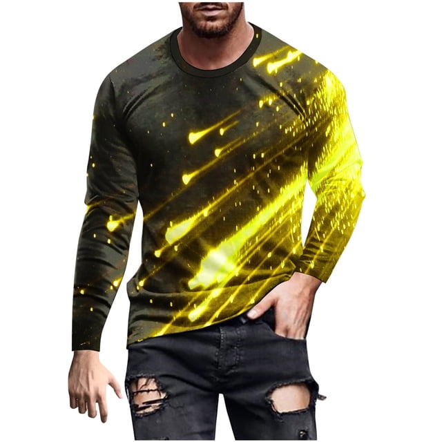 Birdeem T-Shirts pour Hommes Manches Courtes Mode Décontractée Impression Col Rond Chandail T-Shirt Manches Courtes Hauts Créez Vos Propres T-Shirts