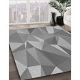 thumbnail image 3 of Ahgly Tapis Rectangulaire Lavable en Machine Intérieur Transitionnel Gris Foncé, 5 Pieds x 7 Pieds, 3 of 7