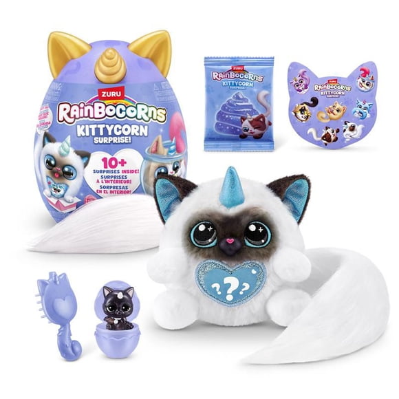 Kittycorn Surprise Series 3 by ZURU, Plush Toy, Collectible Plush Stuffed Animal, Slime, Surprise Eggs for Girls