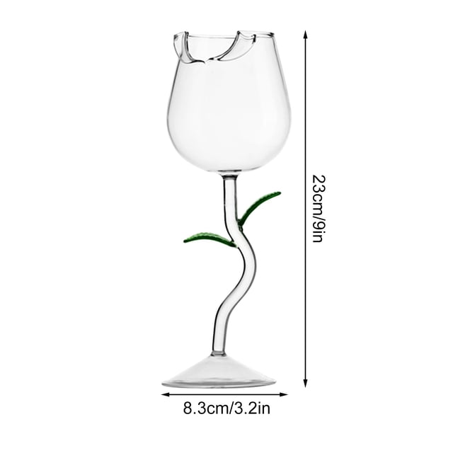 Rose Red Wine Cup High End Glass Wine Cup Tall Cup