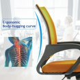 thumbnail image 2 of Dkelincs Mesh Office Chair Computer Desk Chair with 360° Casters & Armrest, Orange, 2 of 7