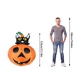 thumbnail image 3 of Halloween Inflatable Desktop Ornament LED Lighted Pumpkin Cat Face Decoration for Parties and Home Yard Celebrations, 3 of 7