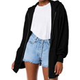 thumbnail image 1 of RKSTN Womens Sweatshirt Fashion Casual Slim Zipper Hoodie Solid Color Drawstring Fit Soft Tops with Pockets, 1 of 4