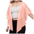 thumbnail image 1 of YOUSNH Châles et Étoles en Mousseline pour Femmes, Ouverture devant, Cardigan à Nouer pour Robe de Soirée, Châles et Étoles pour Robes de Soirée, Rose, Taille Unique, 1 of 7