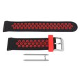 thumbnail image 1 of 24mm Replacement Watchband Color Contrast Adjust Size Soft Silicone Watch Strap for Spartan Hr Baro Black Red, 1 of 14