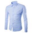thumbnail image 1 of AherBiu Men Shirts Button down Long Sleeve Causal Regular Fitted Causal Loose Fall Winter Classic Solid Color Tee Tshirts, 1 of 2