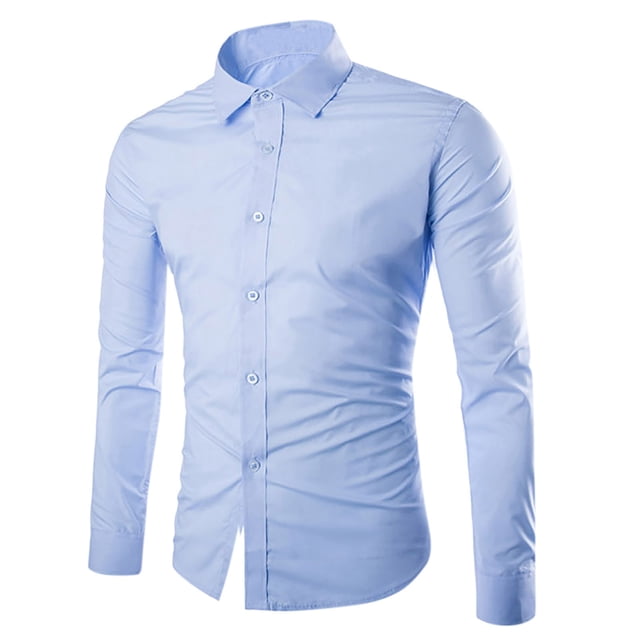 AherBiu Men Shirts Button down Long Sleeve Causal Regular Fitted Causal Loose Fall Winter Classic Solid Color Tee Tshirts
