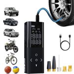 Gooloo Ap150 Tire Inflator Portable Air Compressor 4-150 Psi Tire Pump with Tire Pressure Gauge Auto-Shutoff Air Pump for Car Tires Bicycle Motorcycles Balls